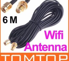 6 m wifi wireless network card router antenna extension cable RP-SMA revolution mother RG174 pure copper feeder