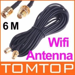 Featured image for '6 m wifi wireless network card router antenna extension cable RP-SMA revolution mother RG174 pure copper feeder'