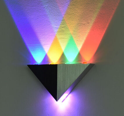 Aluminum TV light triangle wall light