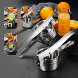 Featured image for 'Kitchen Portable Juicer Water Squeezer Stainless Steel Juicer Squeezing Potato Masher Garlic Press Kitchen Supplies'