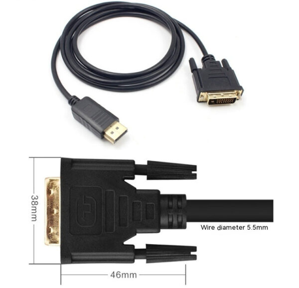 DP To DVI Cable Displayport To Dvi24 1 HDMI Cable Computer Monitor Adapter Cable 18 M - Image 6