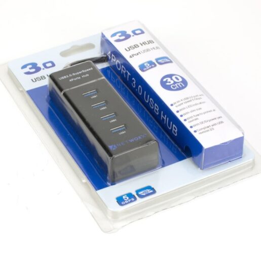 4 Port USB HUB SuperSpeed 3.0 Portable Mini-Hub