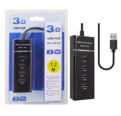 4 Port USB HUB SuperSpeed 3.0 Portable Mini-Hub